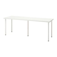 LAGKAPTEN/ADILS 書桌/工作桌, 白色, 200 x 60 公分