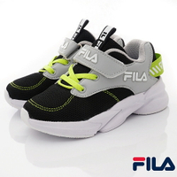 FILA斐樂頂級童鞋-輕量老爹運動鞋2-J434W-041黑(中小童段)