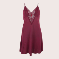 Baju Tidur / Lingerie Wanita Dress Renda Premium LILY WOLFF Lembut Halus Elastis LWD8484MAR