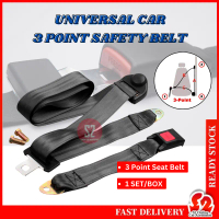 1PCS Universal Adjustable 3 Point Seatbelt Auto Car Safety Seat Lap Belt Set
