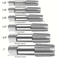 6-piece pipe threading tool set, NPT thread cutting tap set, suitable for 1/ 8inch ,1/ 4inch ,3/ 8in