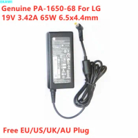 Genuine 19V 3.42A 65W PA-1650-68 AC Adapter For LG R400 M2280D M2380D M2780DF C500 ADP-65JH AB LCD Monitor Power Supply Charger