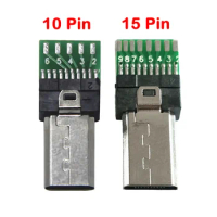 15-pin 9-pin mini-USB PCB connector for Sony Xperia digital camera MP3 M C1904Micro USB connector plugData USB male jack