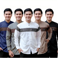 Koko Kurta Kobata Lengan Panjang Model Terbaru Kekinian Baju Katun Muslim Nyaman Keren Pria Dewasa P