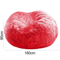 Sofa Bed Cover Non-pilling Solid Color Bean Bag Cover Lazy Sofa Bean Bag Protective Cover Furniture Accessories