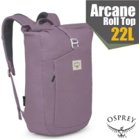 【OSPREY】Arcane Roll Top 輕量多功能捲蓋式後背包22L(固定防盜扣)可容16吋筆電/黃昏石楠紫