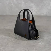 Tas COACH LANA 23 GHW BLACK LEATHER SHOULDER BAG WITH LS 100% ORIGINAL 22.5X12X18CM