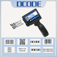 DCODE 12.7mm Thermal Inkjet Printer Text QR Barcode Batch Number Logo Date Label Portable Coder Inkjet Printer with Fast-Drying