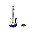 Glamorousky Fashion Punk Blue Electric Guitar Brooch