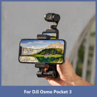 Sunnylife Front Frame Phone Holder For DJI OSMO Pocket 3 Cold Shoe Mount Foldable 1/4 Screw Adapter Camera Accessories