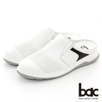 【bac】簡約舒適真皮穆勒鞋(白色)