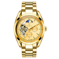 นาฬิกาข้อมือผู้ชายความหรูหราของ Tevise สำหรับผู้ชายนาฬิกา Tourbillon เรืองแสงนาฬิกากลไกกันน้ำ