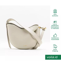 Polene Tonca Crossbody Bag Grained Leather Craie