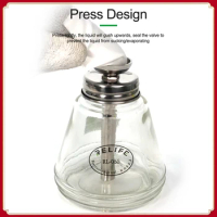 RELIFE Glass Solvent Bottle RL-055 Metal Suction Pipe Pressing Type Water Bottle Copper Core Bottle Automatic Alcohol
