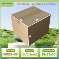 Combo 100 hộp carton đóng hàng mã 25x22x20 trơn không in