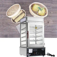 The new commercial stainless steel electric steam bun head machine bread food holding cabinet stuffed bun head steamer