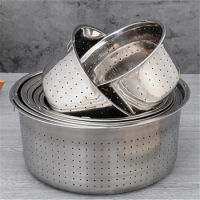 Thickened stainless steel rice steamer with multi-purpose rice steamer Kitchen sifter strainer Steamer Instant Pot Rice Cooker