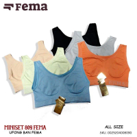 12Pcs Miniset Sport Bra Rajut Wanita Dewasa Remaja Tanpa Busa Tali Besar Fema 809  Bh