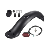 Repair Spare Parts Fender with Taillight for Xiaomi M365 and 1S Electric Scooter Brake Light Mud Fender with Hook Parts