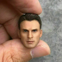 1/12Steve Roger's beardless head carving model toy F 6 "male soldier doll body carving model