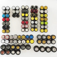 Free Shipping 100sets 1/64 Wheels for HW/Matchbox/Domeka/Tomy Alloy Model Car Mini Tires Tyre Spare Parts Promotion Wholesale