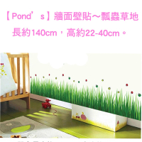 【Pond’s】牆面壁貼〜瓢蟲草地/長約140cm