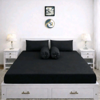 Sprei Embos polos Warna Hitam sprei Homemade murah Karet disetiap sudut SI