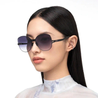 【SUNS】薄鋼無螺絲彈力墨鏡 頂級時尚墨鏡 漸層灰 S9521(輕量23g/遮陽/抗UV400)