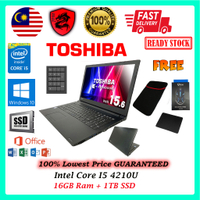 [BEST CONDITION!] TOSHIBA LAPTOP~INTEL I5 ~RAM 16GB ~1TB SSD (/USED) Student Office Use
