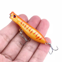 Minnow Popper 6cm/5.5gr Umpan Pancing Ikan Popper Mini Swimbait Fishing Lure Treble Kail