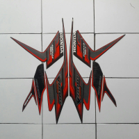 Striping motor / stiker honda Vario CBS Techno 110 2010 Hitam-merah