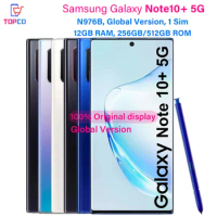 Samsung Galaxy Note10+ 5G Note10 Plus N976B 256GB/512GB Octa Core 6.8" Dual 16MP&amp;Dual 12MP 12GB RAM NFC Original Cell Phone