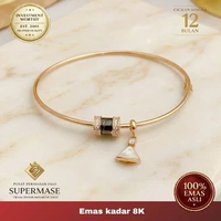 Gelang Emas 8K Bangle Kipas Putih - Supermase