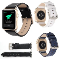DAHASE Litchi Genuine Leather Watch Band for Apple Watch Series 3 Strap Belt Wristband for iWatch 1/2/3 Bracelet 42mm 38mm