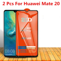 2 Pcs 21D Full Coverage Tempered Glass For Huawei Mate 20 mate20 Screen Protector Glass Film