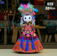 中國56個民族娃娃人偶木偶擺件桌面酒店展覽家居裝飾兒童禮物禮品