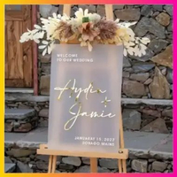 Custom Welcome Sign Acrylic Frost | Sign Wedding Dekorasi Engagement