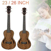 Ukulele 23 / 26 Inch Concert Tenor Ukulele Walnut Wood 18 Fret Four Strings Hawaii Guitar Musical Instruments