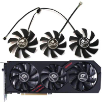NEW 1LOT 85MM 75MM 4PIN iGame GTX 1660 Ultra GPU Fan，For Colorido iGame RTX 2060、GTX 1660 Ultra Graphics card cooling fan