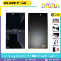 Original For Sony Xperia Z Ultra Back Battery cover C6833 C6802 C6806 C6806 Rear Glass Housing Cover Door Replacement Parts