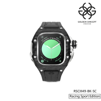 【Golden Concept】Apple Watch Ultra 49mm 保護殼 黑色碳纖維錶殼/黑色橡膠錶帶(RSCIII49-BK-SC)