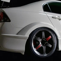 Suitable for Japanese Civic Fd2 m Wide Body Carbon Fiber Refitted，Surrounded by Wheel Eyebrow and Installed on the Rear Sand Pl
