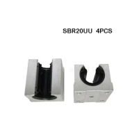 SBR20UU Free shipping 4pcs SBR20 Linear Bearing 20mm Open Linear Bearing Slide block 20mm CNC parts linear slide