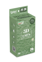 便利妥 - 【抹茶3D護理口罩 中/大碼】中碼 (20片) x1盒
