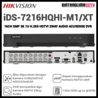 DVR HIKVISION 16CH iDS-7216HQHI-M1/XT TURBO ACUSENS SUPORT 5MP CCTV AUDIO
