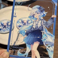 Genshin Impact Furina Decoration Transcard Transparent Card Cosplay Fine Gift