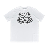 【KENZO】KENZO K-Tiger LOGO純棉黑白虎頭短袖T恤(男款/白)
