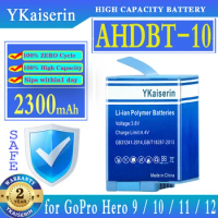 YKaiserin 2300mAh Replacement Battery AHDBT-10 for GoPro 9 Hero 10 9 11 12 Hero12 Hero11 Hero10 Hero9 Camera