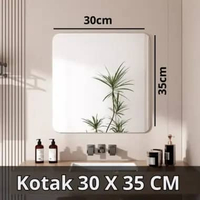 Cermin Akrilik dinding tempel Cermin Stiker Tempel Dinding Ukuran 30CM - 50CM Acrylic Mirror DIY Kot