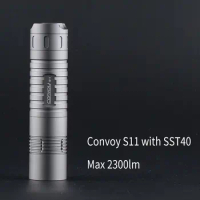 gray Convoy S11 with luminus sst40 ,copper DTP board and ar-coated lens,Temperature protection,26650 flashlight,torch light